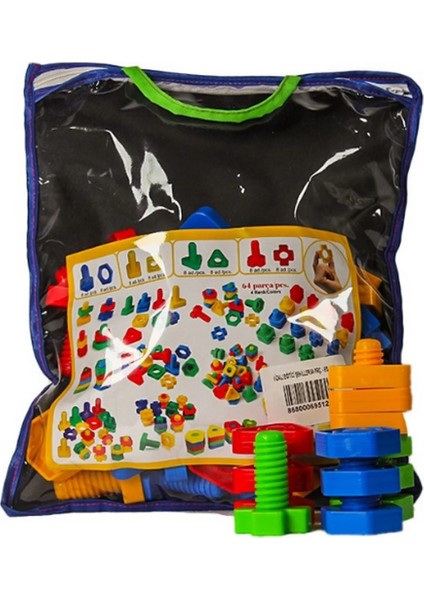 Bfs Vidalı Eğitici Şekiller 64 Parça modelleri