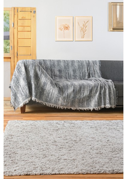 Pamuklu Lüks Kaymaz Koltuk Örtüsü | Koltuk Şalı | Çok Amaçlı Örtü