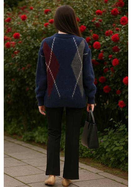 Bisiklet Yaka Baklava Desen Yumoş Kalın Kazak fiyatları