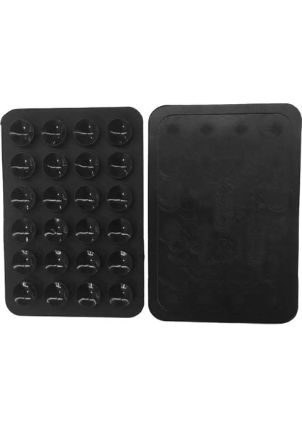 Silikon Vantuzlu Telefon Tutucu Sticker Vakumlu Askı Siyah Silikon Cn modelleri