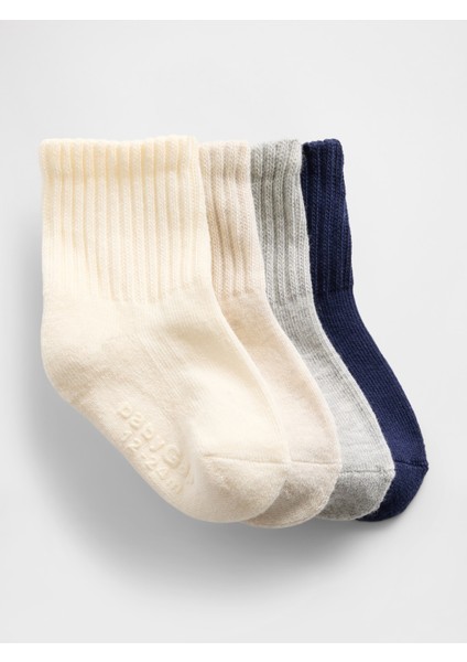 Bebek Çok Renkli 4'lü Slouchy Crew Çorap Seti