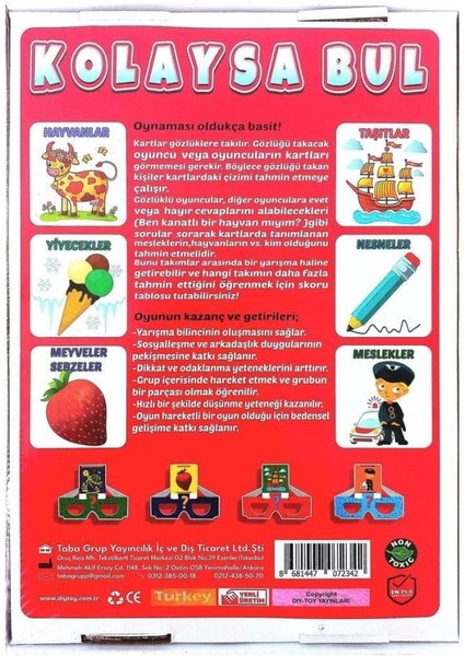 Bfs 1631550 Kolaysa Bul Tahmin Etme Oyunu -Dıytoy fiyatları