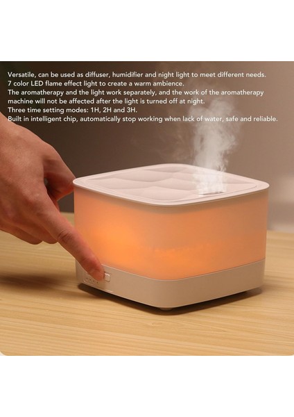 Hava Nemlendirici Kumandalı Buhar Makinesi 7 Renk LED Işıklı 800ML Zaman Ayarlı