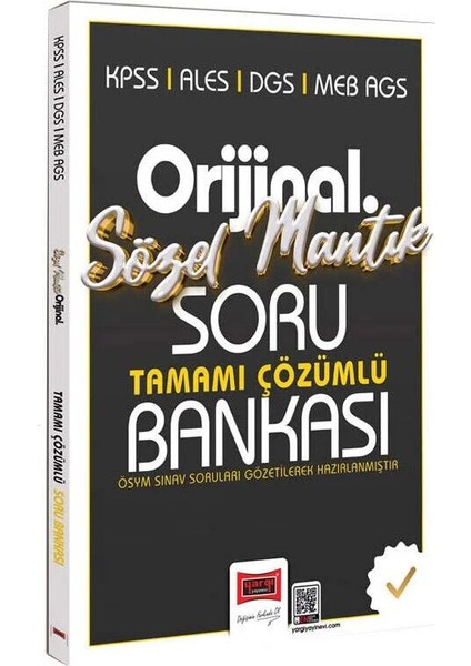Yargı 2026 KPSS MEB-AGS ALES DGS Sözel Mantık Orijinal Soru Banka