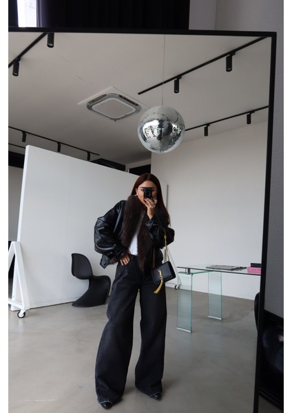 Beli Asimetrik Düğmeli Wideleg Jean indirimleri