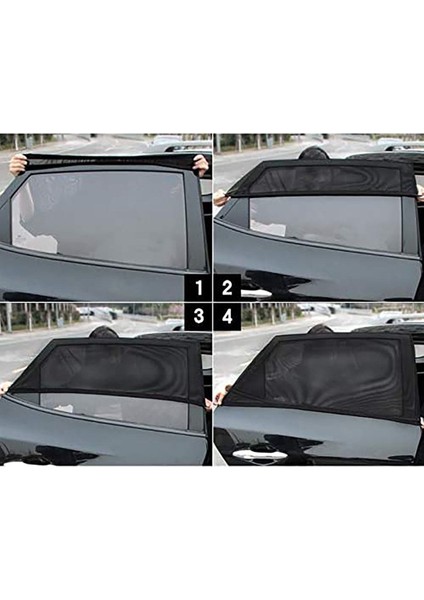 2 Adet Oto Güneşlik Perde Araba Yan Cam Perdesi Önleyici Araç Içi Güneşliği Için Güneş Sinekliği fiyatları