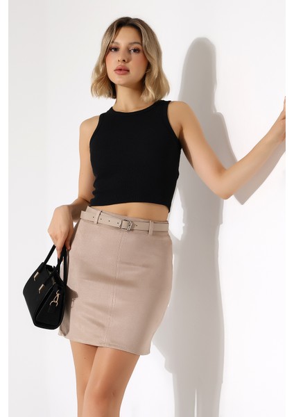 Mini Süet Etek Kemerli indirimleri