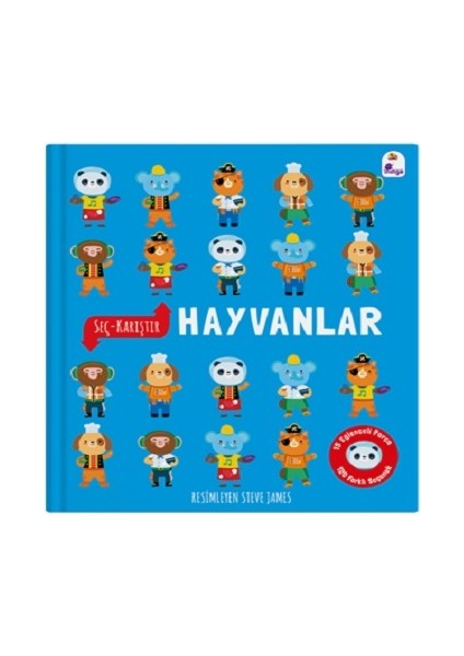 Seç – Karıştır : Hayvanlar (15 Eğlenceli Parça, 120 Farklı Seçenek) (Ciltli)
