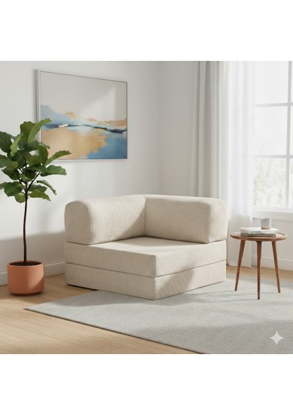 Modüler Köşe Minderi 100X100 Fitilli Kadife, Rahat, Dayanıklı, Çok Amaçlı Yer Minderi