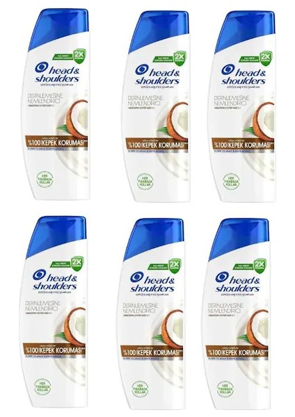 Head And Shoulders Şampuan Hindistan Cevizi 330ML × 6 Adet