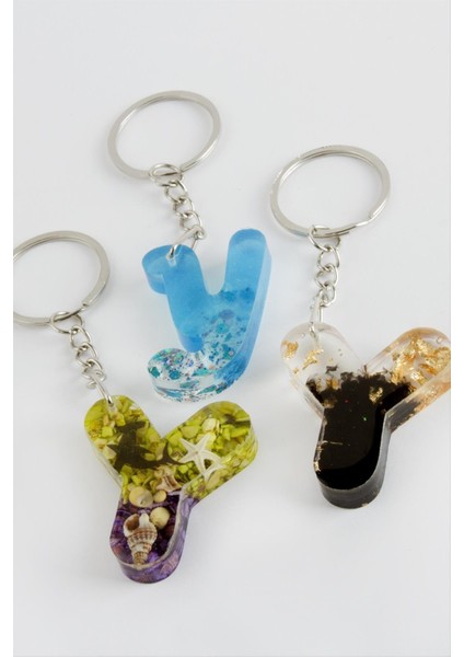 Y Harfli Epoksi Anahtarlık