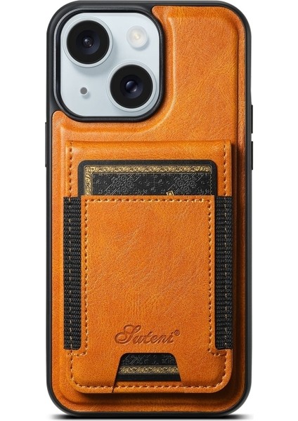 iPhone 15 Kılıf H17 2-1 Manyetik Mıknatıs Kartlıklı Kapak