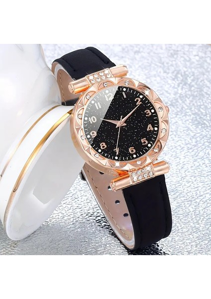 Queen Of Tears Siyah Simli Kadın Saat'i ve Hediye Bilek Süet Siyah Kordon fiyatları