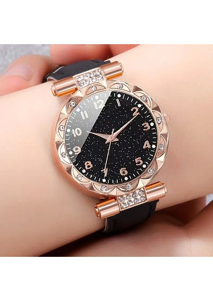 Queen Of Tears Siyah Simli Kadın Saat'i ve Hediye Bilek Süet Siyah Kordon fırsatları