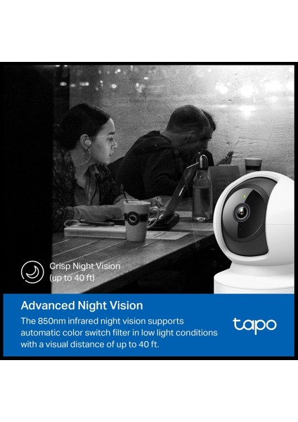 Tp-Lınk Tapo C202, Bebek/ev Güvenlik Kamerası, Wifi-Ehernet, 1080P, 12MT Gece Görüşü, Pan/tılt, Iki Yönlü Ses fırsatları
