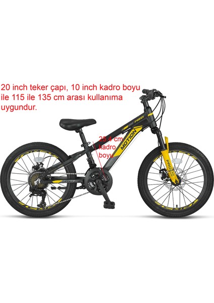 Motion 20 Jant Disk Fren Vitesli Çocuk Bisikleti 2078 (115 / 135 cm Arası Boy) modelleri