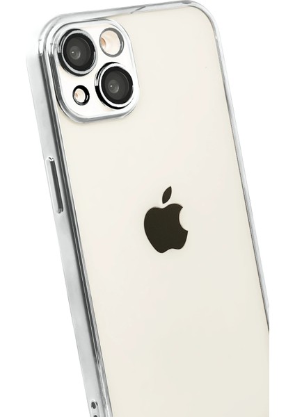 Xmpdby Newface Apple Iphone 15 Razer Lensli Silikon - Gümüş modelleri