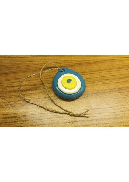 El Yapımı Mavi Nazar Boncuğu-Dekoratif Nazar Boncuğu Askılı – El Yapımı Nazar Süsü - Pozitif Enerji Nazar Boncuğu