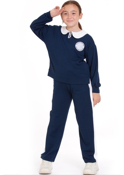 Smile Kız Çocuk Eşofman Takımı Lacivert