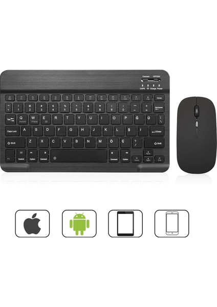 Huawei Matepad 11.5 Papermatte Edition Ile Uyumlu Türkçe Bluetooth Klavye +Bluetooth Mouse CZ47