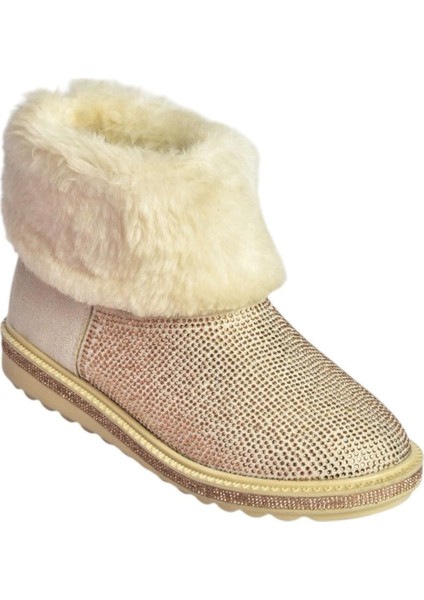 V250014702 Bej Süet Tüylü Kadın Bot