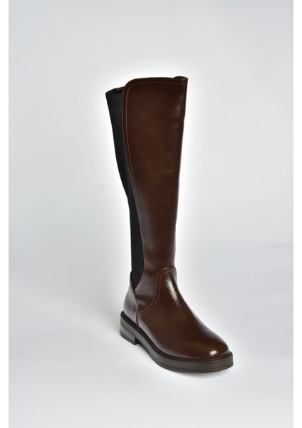 V312212360 Kahverengi Rustik Arkası Lastik Detaylı Kadın Çizme indirimleri