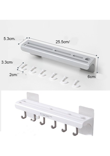 Duvara Monte Yapışkanlı Bıçak Tutucu 6 Kancalı Kepçe Askısı fırsatları
