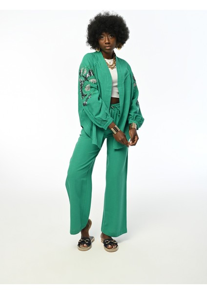 Kadın Sırtı ve Kolu Nakış Payet Işlemeli Oversıze Büyük Beden ve Tesettüre Uygun Kimono Ceket indirimleri