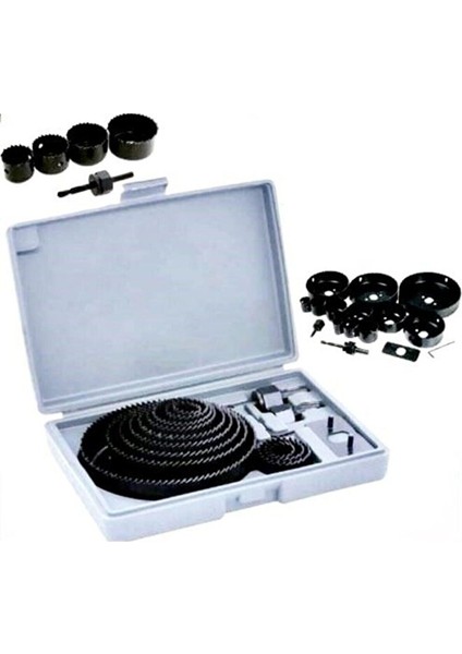 Metal Ahşap Daire Delme Panç Seti 16 Adet Delik Testere Matkap Uçları Kesme Seti