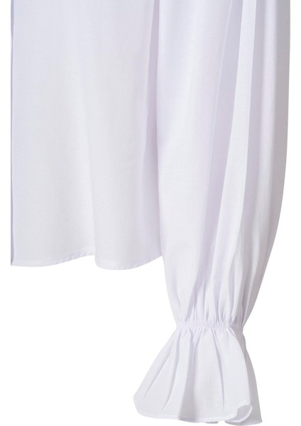 Kolu Volanlı Gömlek Beyaz fiyatları