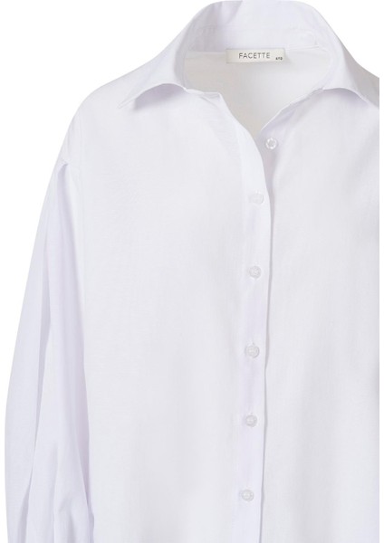 Kolu Volanlı Gömlek Beyaz fırsatları