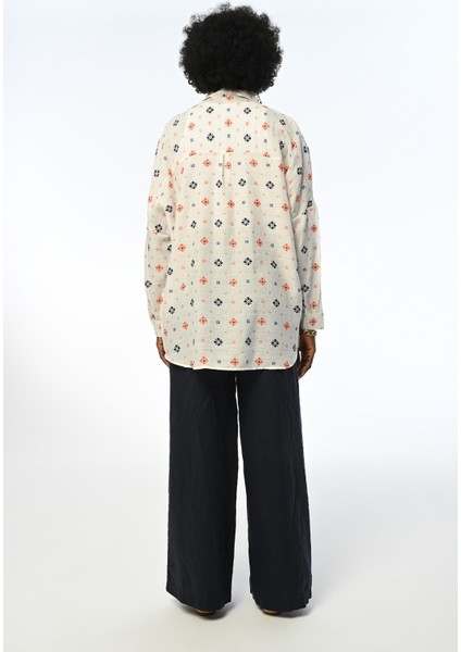 Kadın Krem Renk Oversıze Gömlek indirimleri