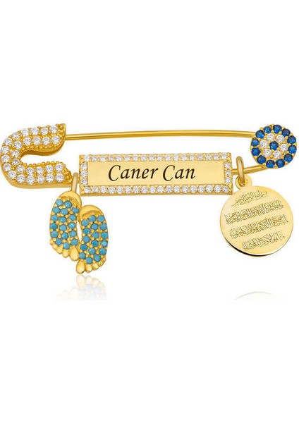 Gümüş İsimli Bebek Yaka İğnesi