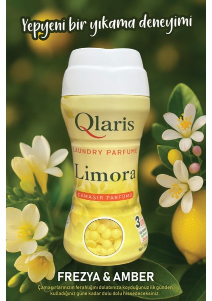 Qlarıs Vegan Formüllü Granül Çamaşır Parfümü & Çamaşır Yumuşatıcısı Limora 210 gr