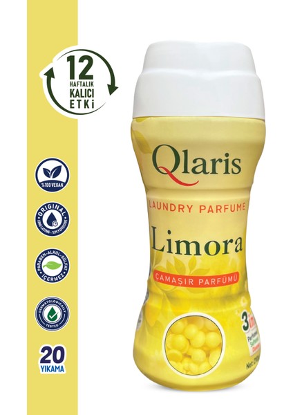 Qlarıs Vegan Formüllü Granül Çamaşır Parfümü & Çamaşır Yumuşatıcısı Limora 210 gr modelleri