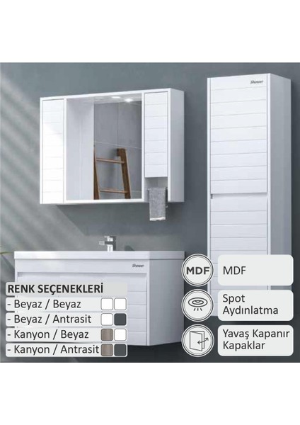 Vesta Banyo Dolabı 100 cm (Boy Dolabı Dahil Değildir.) fiyatları
