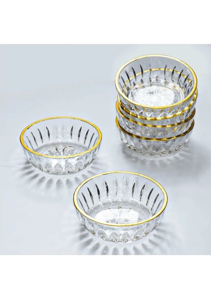 Elif Altın Yaldızlı 6 Parça Cam Lokumluk ROYALEKS-81084 fiyatları