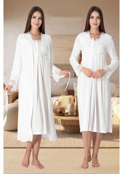 Effortt 2402 Sabahlıklı Lohusa Gecelik Takımı