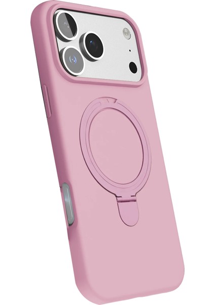 Xmpdby Newface Apple Iphone 17 Pro Max Regal Magsafe Standlı Kapak - Açık Pembe modelleri
