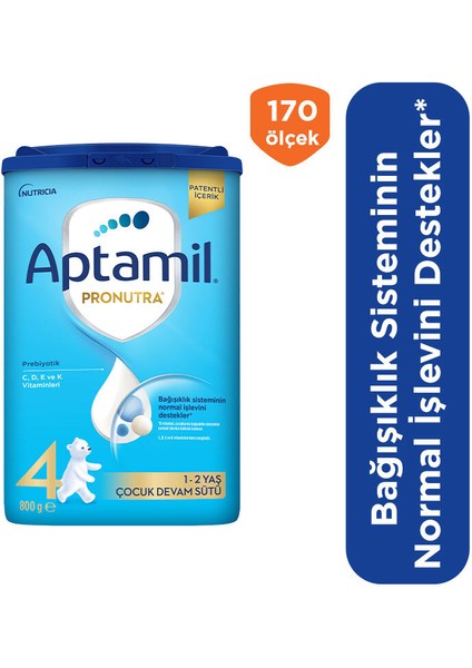 4 Adet Aptamil Pronutra 4 Çocuk Devam Sütü 800 G fiyatları