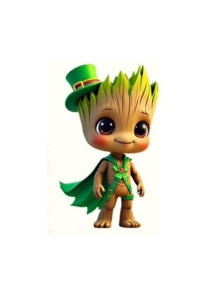 Unisex Groot Baskılı Çocuk Swaetshirt Kapüşonlu 3 Iplik Şardonlu modelleri