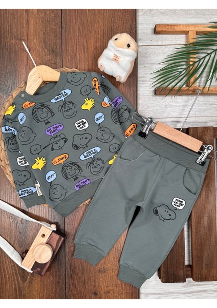 Pamuklu Karakter Desenli 2li Erkek Bebek Takım fırsatları