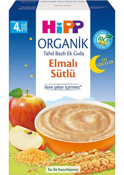 2 Adet Hipp Organik Iyi Geceler Sütlü Elma 250 G fiyatları