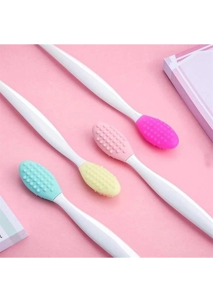 2 Adet Dudak Fırçası Peeling Etkili Gözenek Siyah Nokta Temizleyici Akne Giderici Çift Yönl