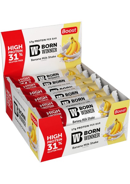 Born Wınner Boost Protein Bar Box / 12 x 75 G