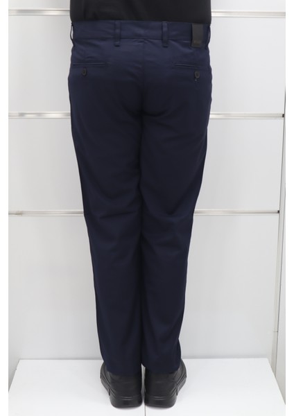 Fistan Store Erkek Lacivert Düz Normal Bel Dar Kalıp Dar Paça Kumaş Pantolon fırsatları