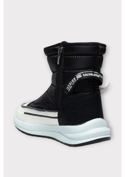 İçi Kürklü Kaydırmaz Taban Kadın Kar Botu SİYAH modelleri