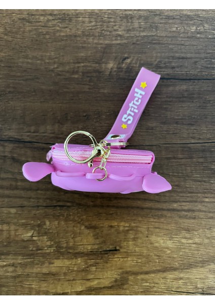 Kız Çocuk Stitch Silikon Cüzdan Stiç Stik Çanta Süsü Charm Anahtarlık 1 Adet fiyatları