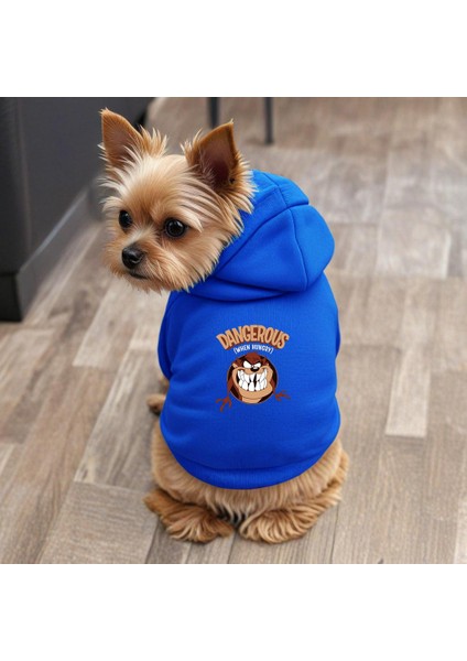 Taz Baskili Ici Polarli Köpek Kıyafeti Sweatshirt