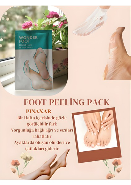 Ölü Deri ve Çatlaklar Için Soyulabilen Ayak Peeling Maskesi 50ML Wonder Foot Peeling Mask modelleri